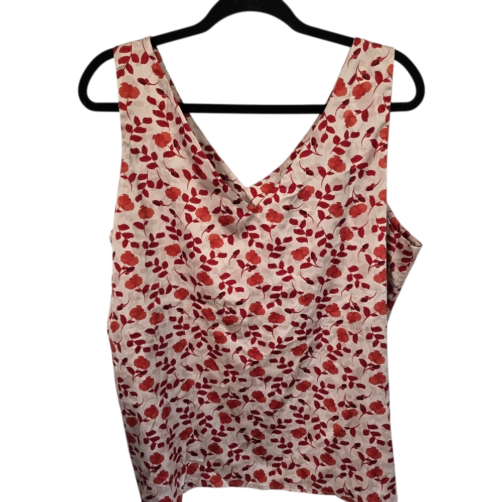 Floral Rust and Off-White Women's Shell